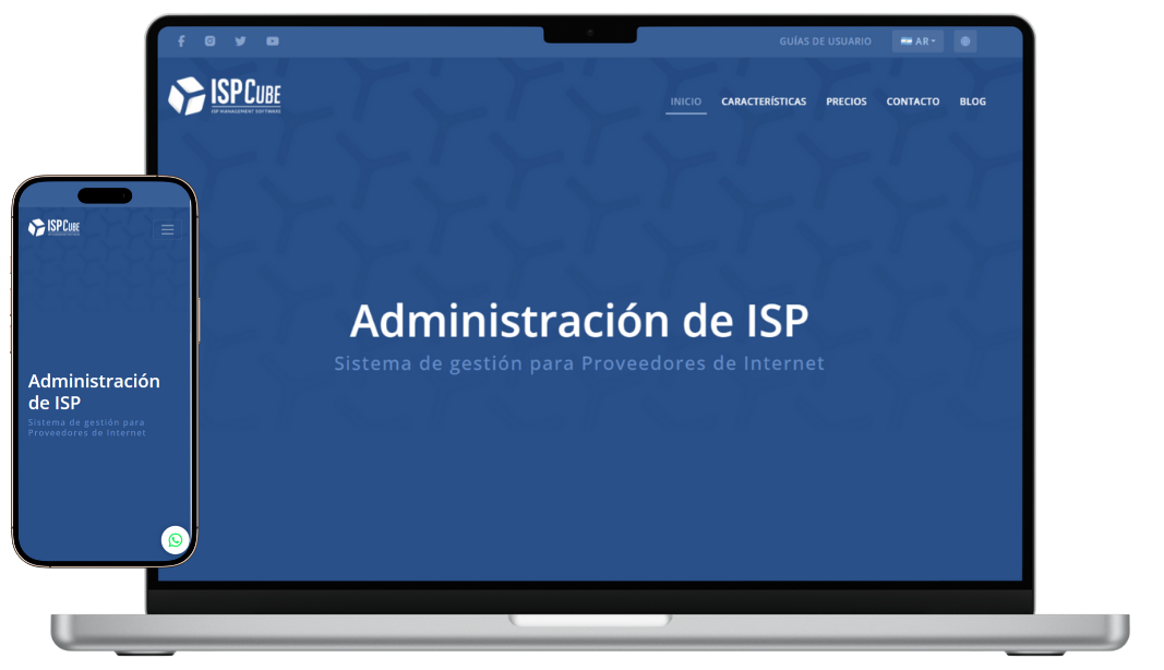 Administración de ISP con SIRO + ISP Cube Gestión de abonos e integración total de pagos.